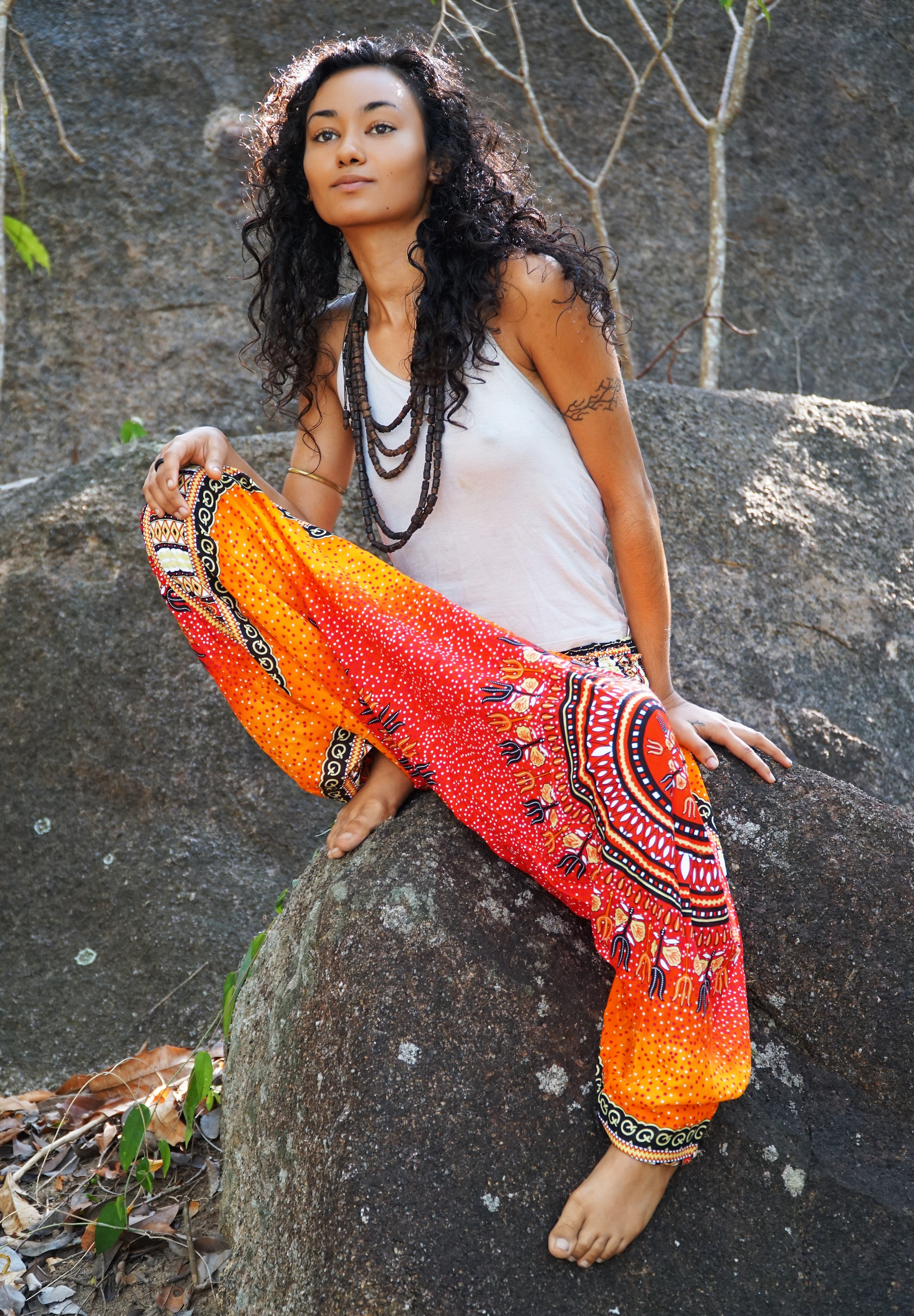 Harem pants – Chakra Pattern – Orange