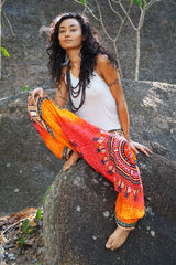 Harem pants – Chakra Pattern – Orange