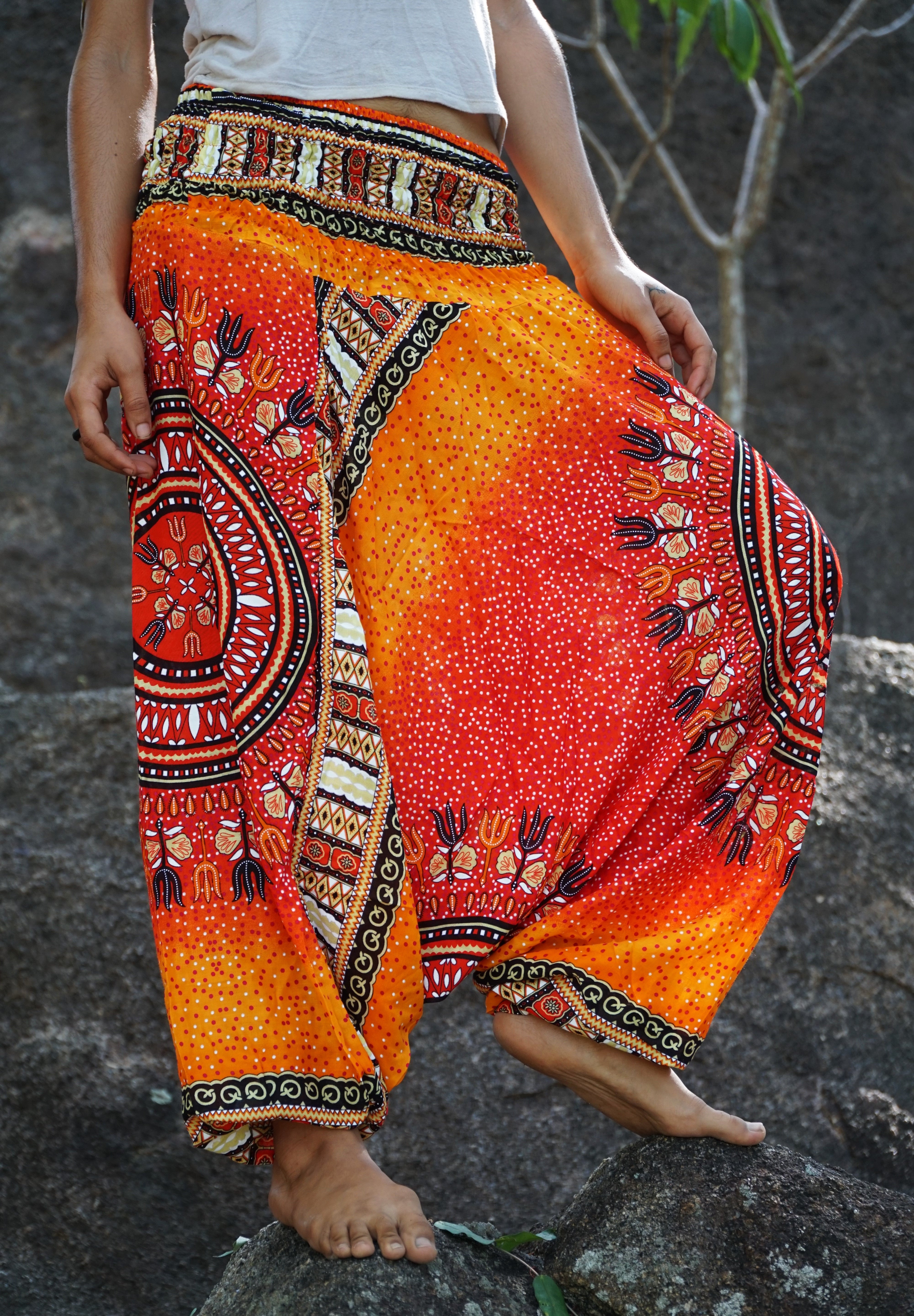 Harem pants – Chakra Pattern – Orange