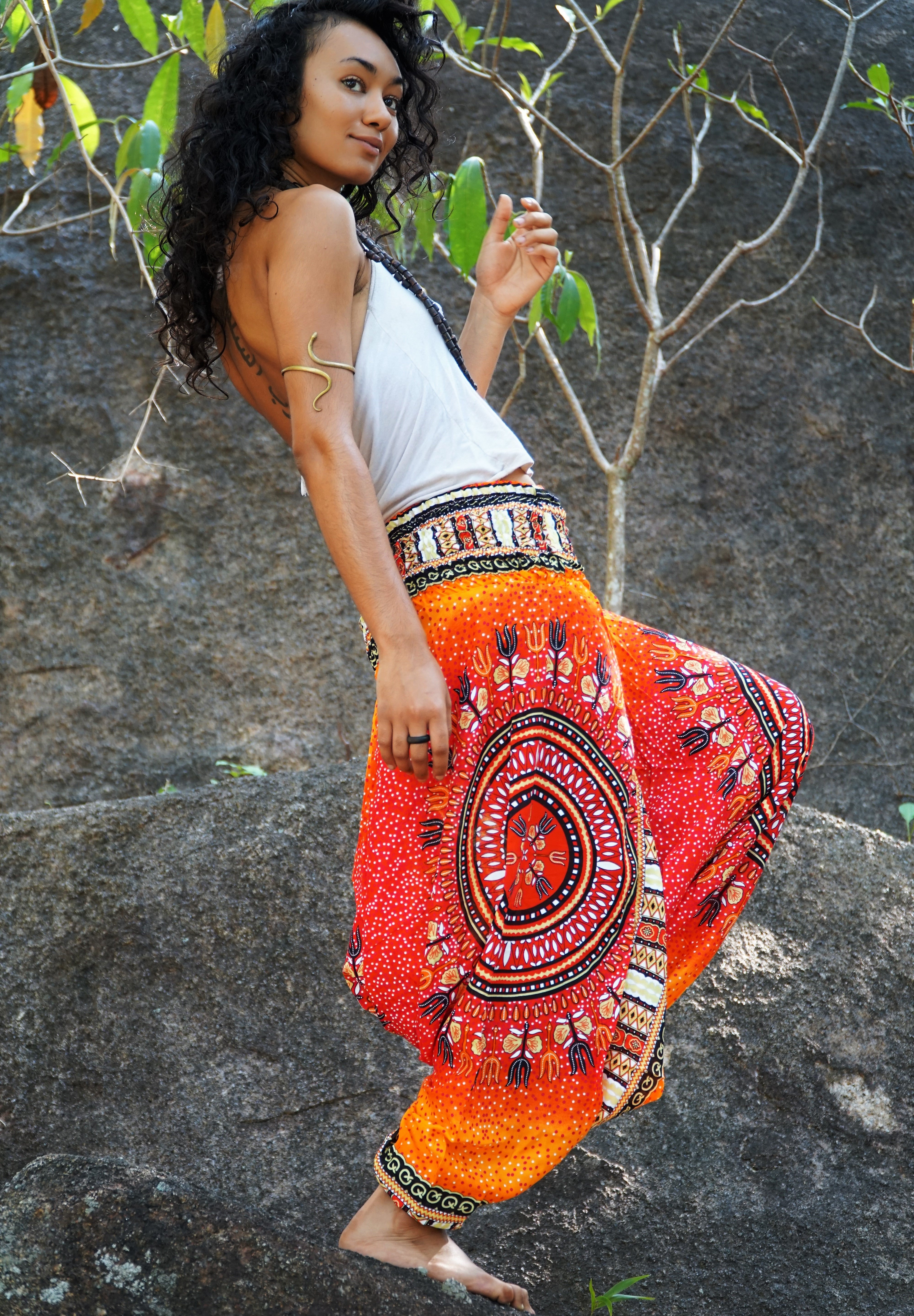 Harem pants – Chakra Pattern – Orange