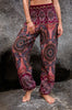 High Crotch Harem Pants - Geometric Mandala - Pink