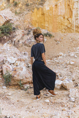 Harem Pants - Plain Cotton - Black