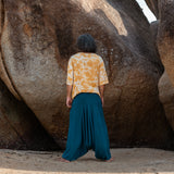 Men’s Cotton Harem Pants – Solid Teal | Boho Yoga Festival Trousers