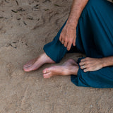 Men’s Cotton Harem Pants – Solid Teal | Boho Yoga Festival Trousers