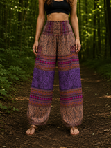 Warm Blanket Trousers - Love Hearts - Purple