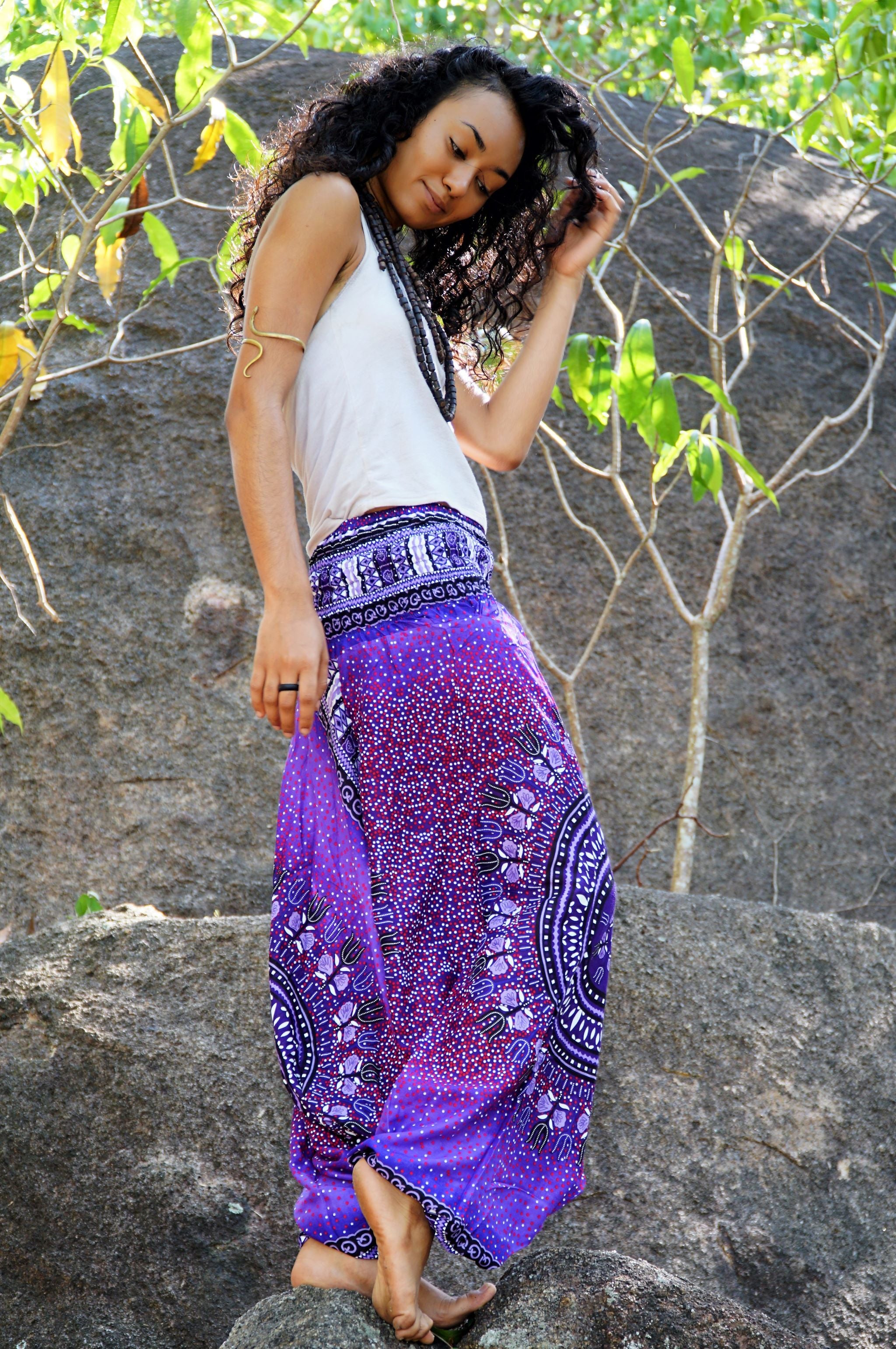 Harem pants – Chakra Pattern – Purple