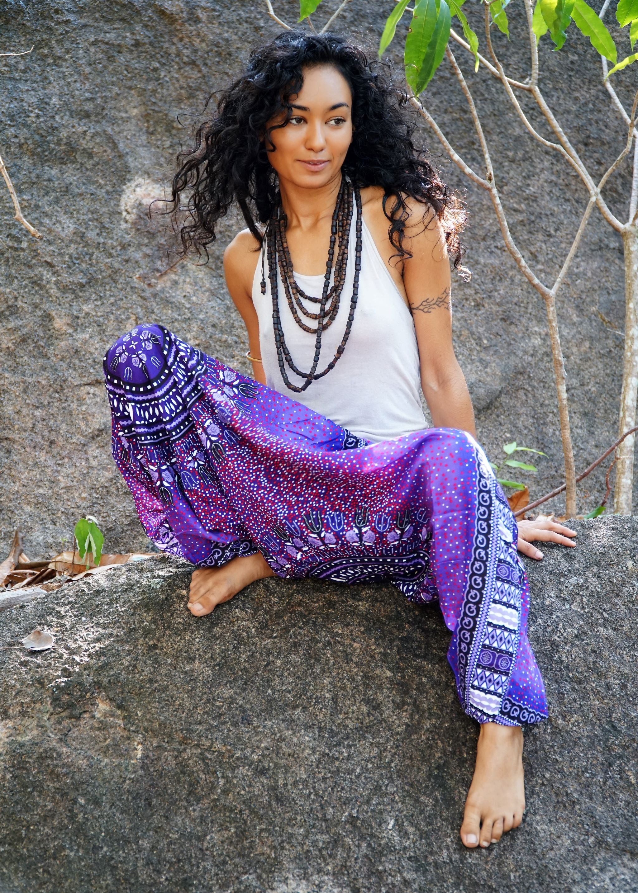 Harem pants – Chakra Pattern – Purple