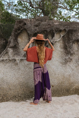 Harem Pants - Plain Mandala - Purple