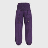 Cotton Stonewashed High Cut Harem Pants - Various Colours