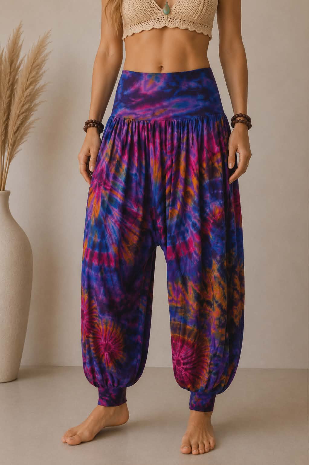 Tie Dye Harem Trousers - Various Colours