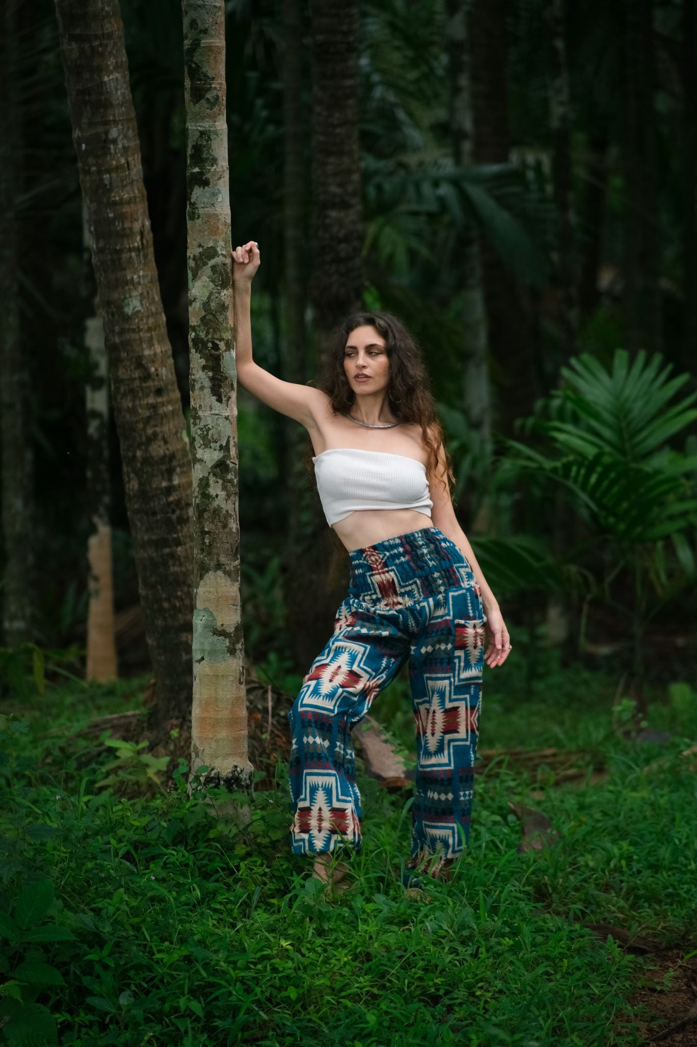 Warm Blanket Trousers - Aztec - Turquoise