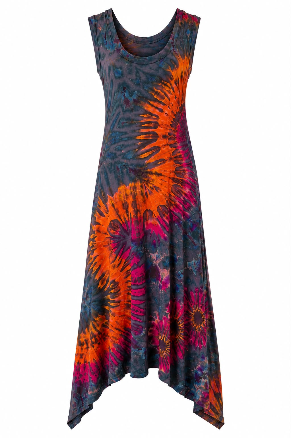 Bohemian Tie Dye Maxi Dress - Various Colours