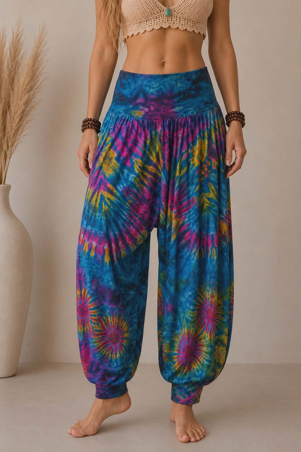 Tie Dye Harem Trousers - Various Colours