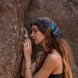 Tie Dye Bandana – Boho Elastic Festival Headscarf