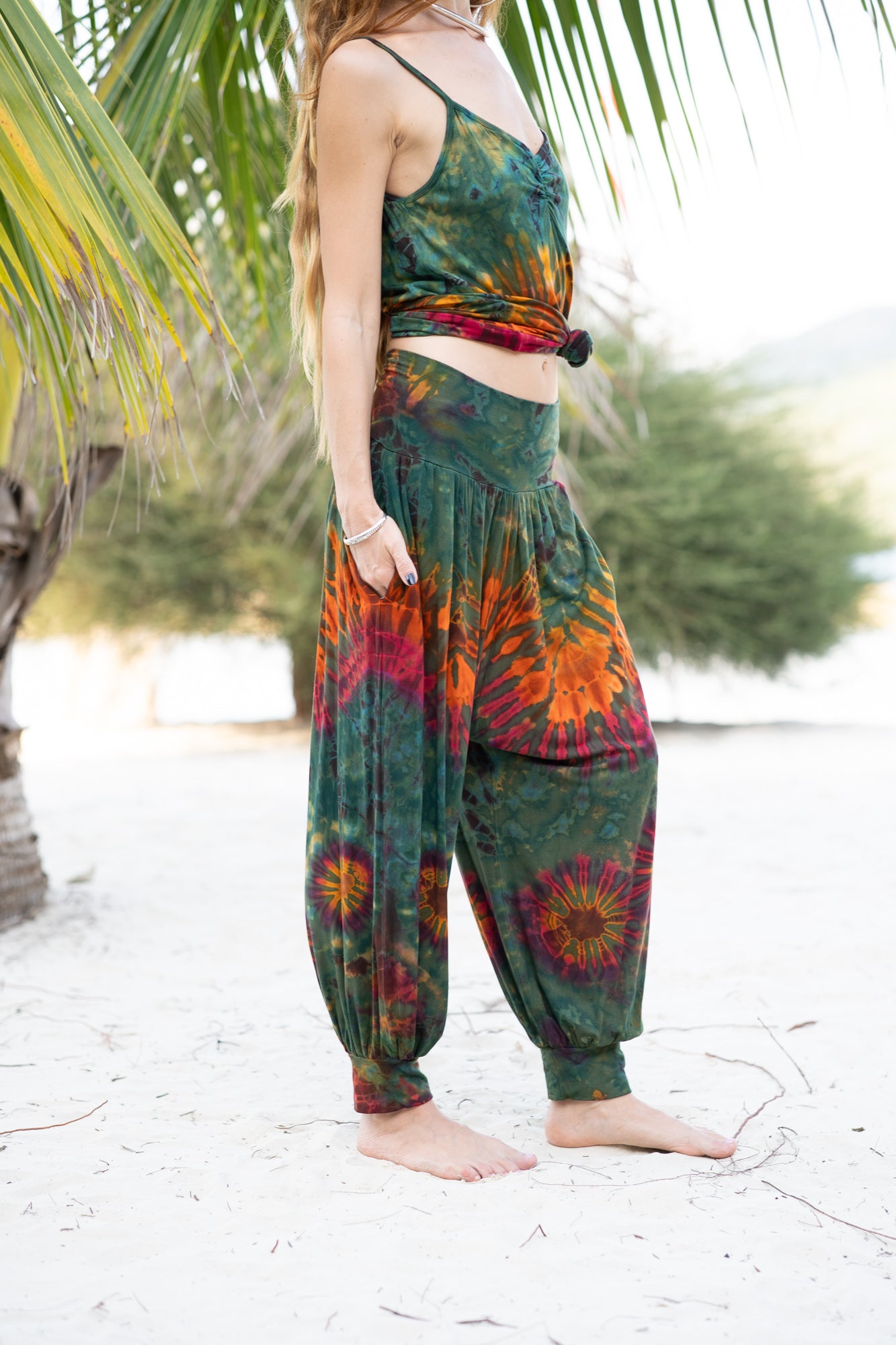 Tie Dye Harem Trousers - Various Colours