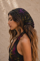 Tie Dye Bandana – Boho Elastic Festival Headscarf