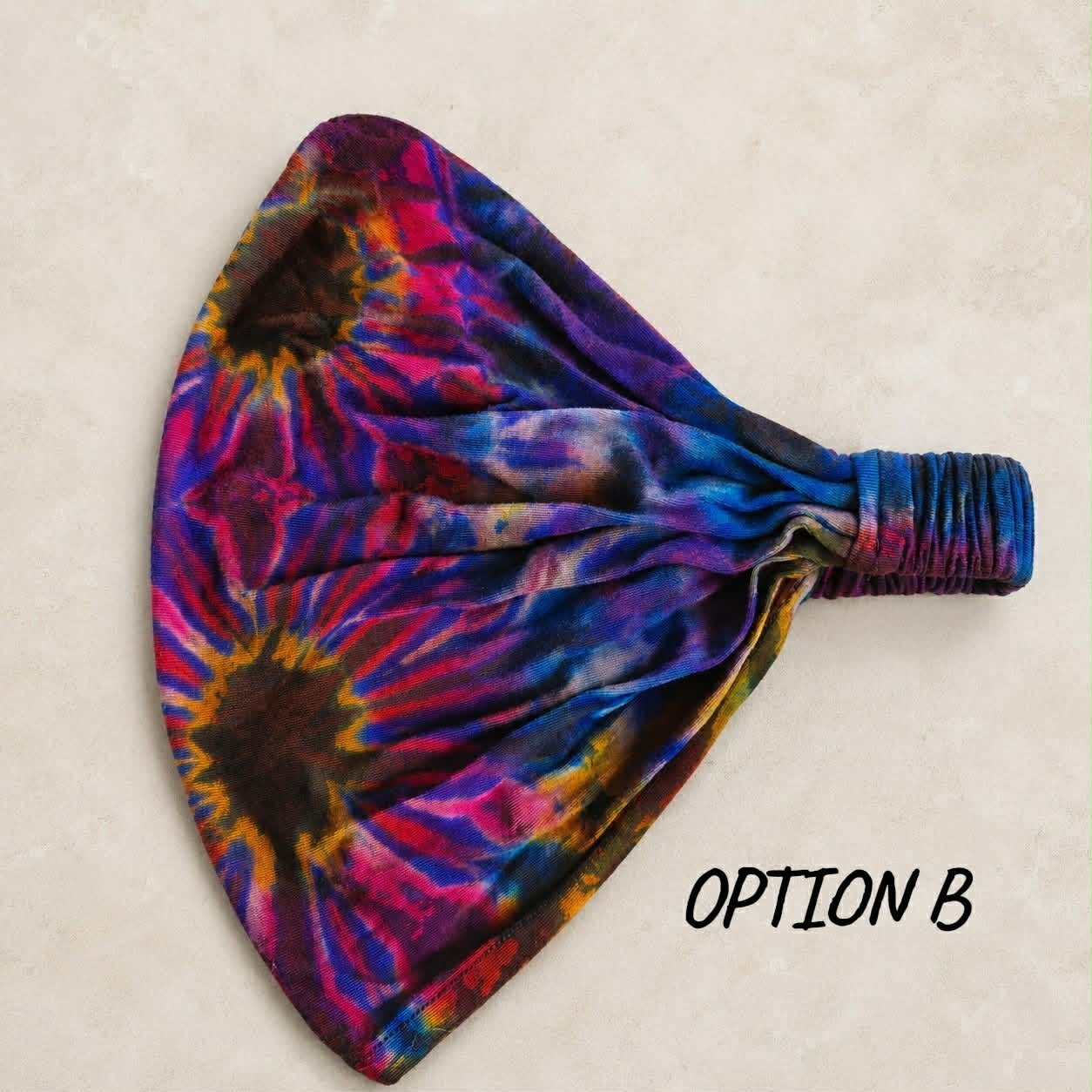 Tie Dye Bandana – Boho Elastic Festival Headscarf