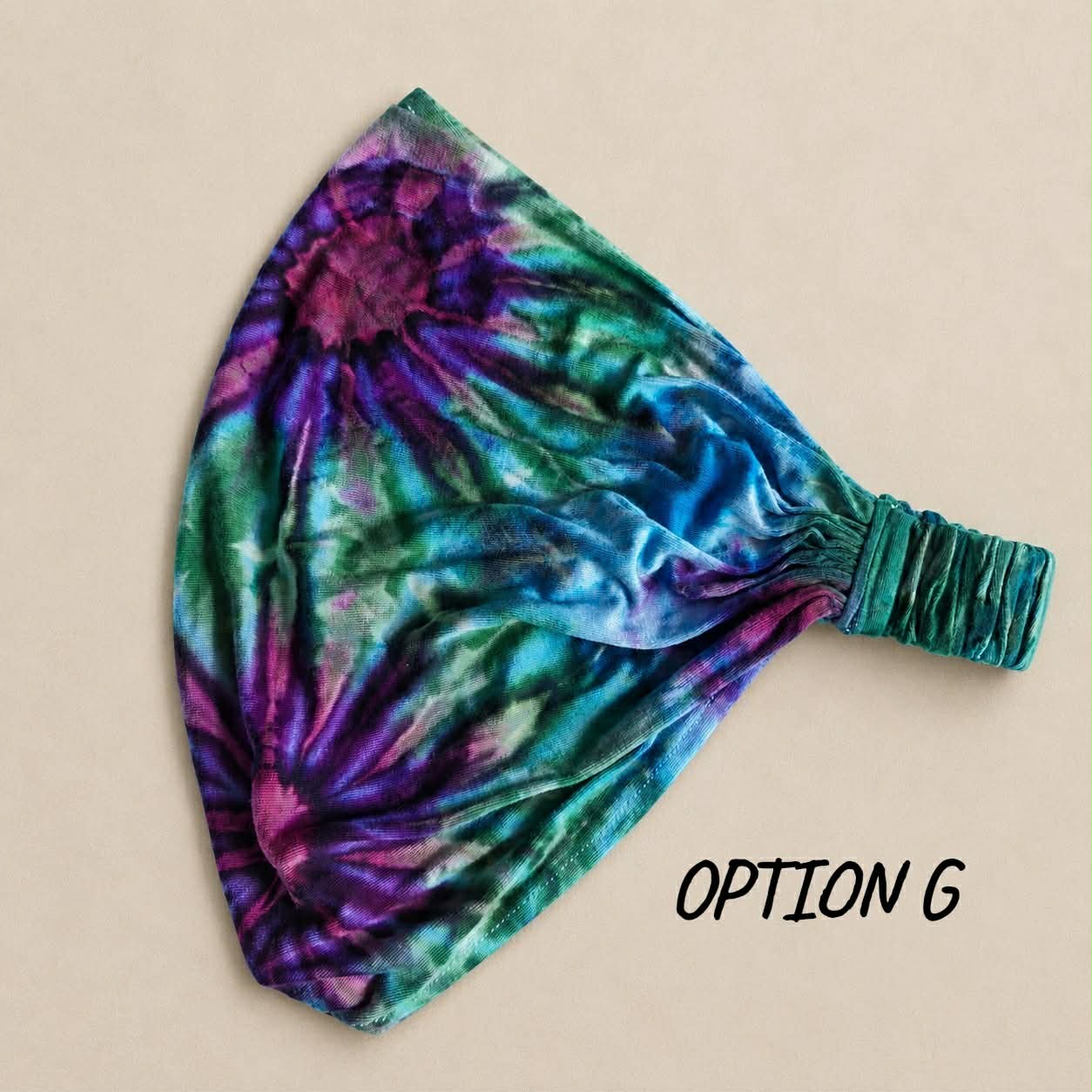 Tie Dye Bandana – Boho Elastic Festival Headscarf