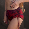 Red & Blue Tie Dye Hot Pants | Boho Festival Summer Shorts