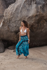 Harem Pants - Mandala Print - Blue