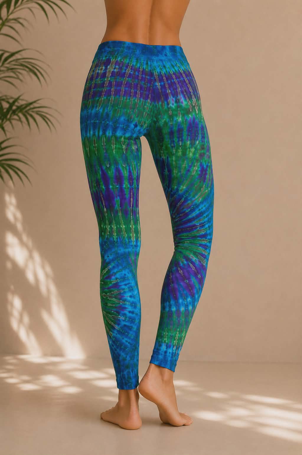 Tie Dye Leggings - Turquoise, Pink & Green