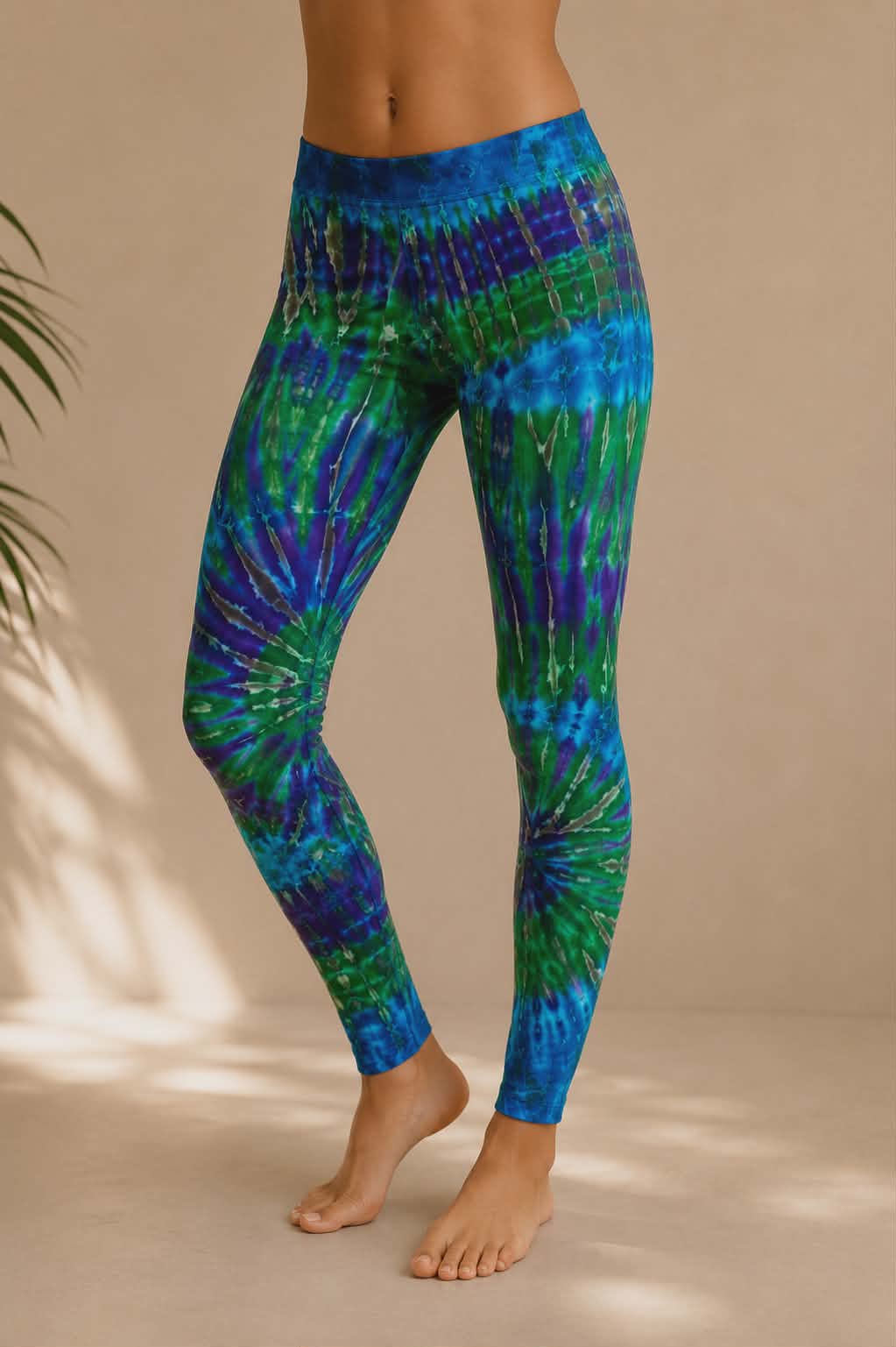 Tie Dye Leggings - Turquoise, Pink & Green