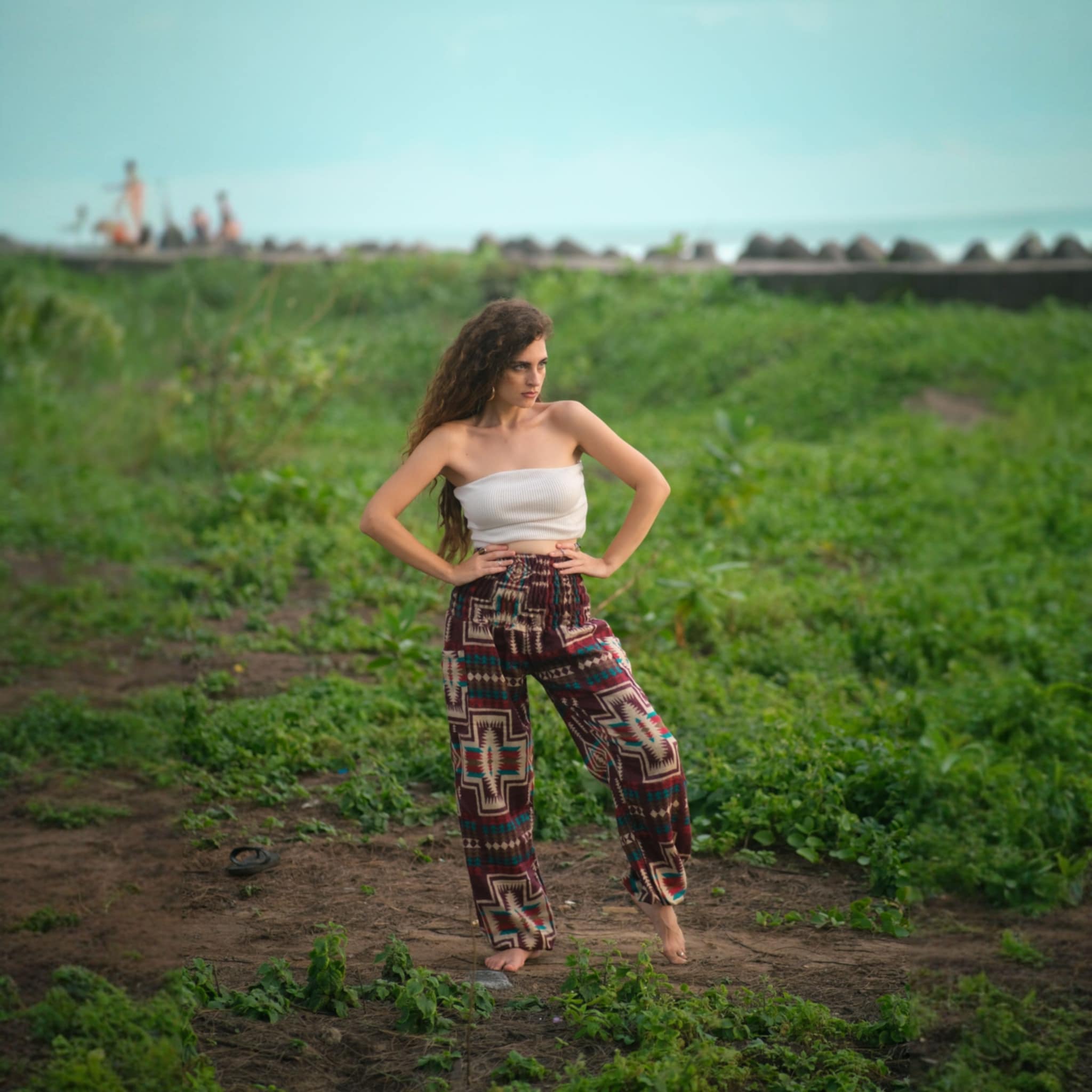 Warm Blanket Trousers - Aztec - Maroon