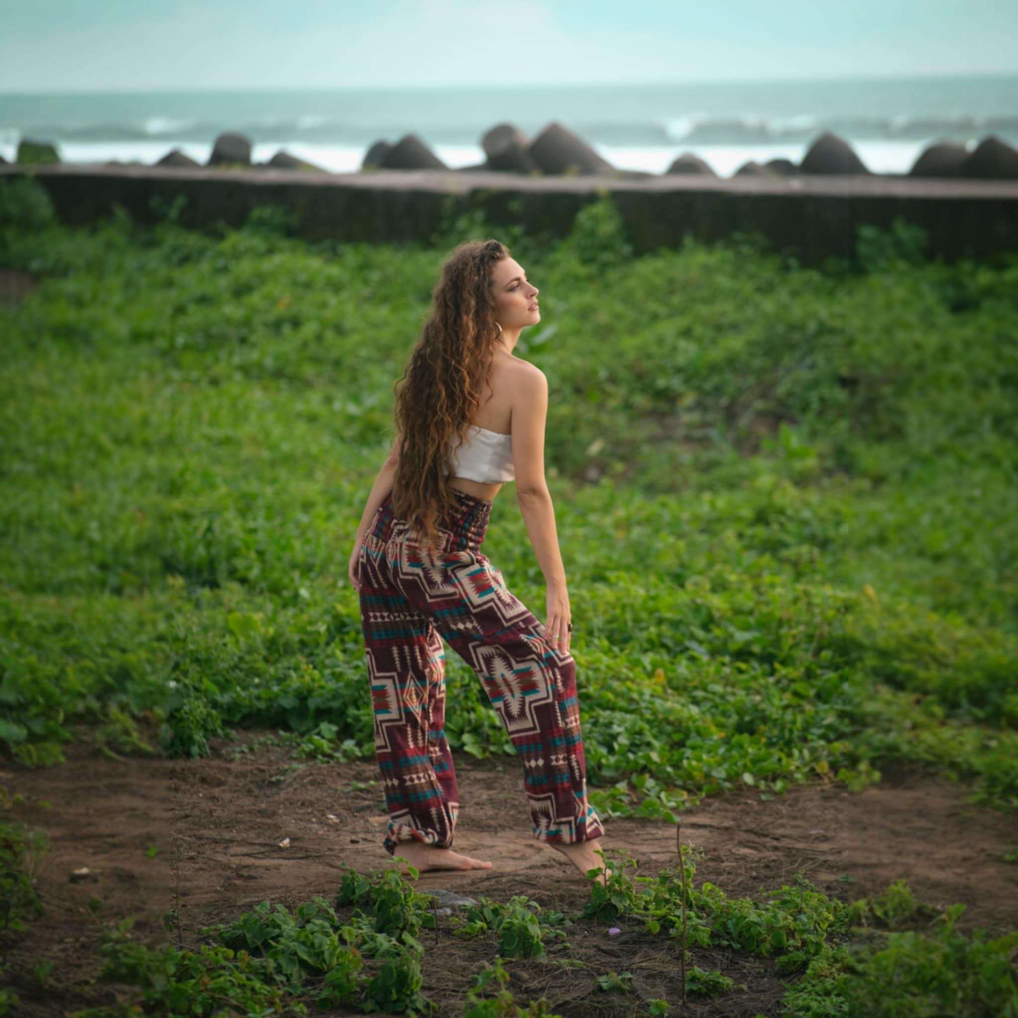 Warm Blanket Trousers - Aztec - Maroon