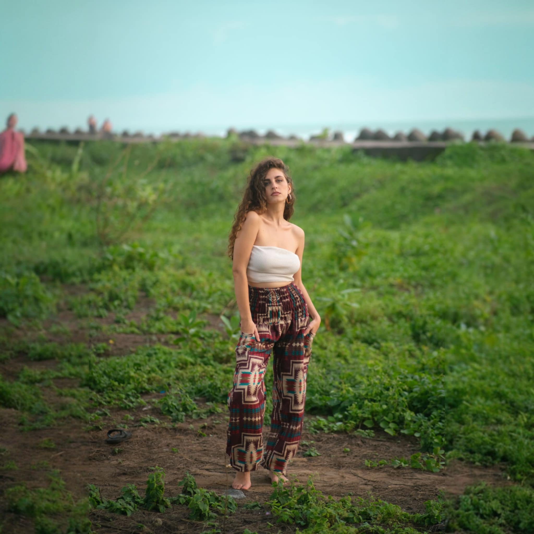 Warm Blanket Trousers - Aztec - Maroon