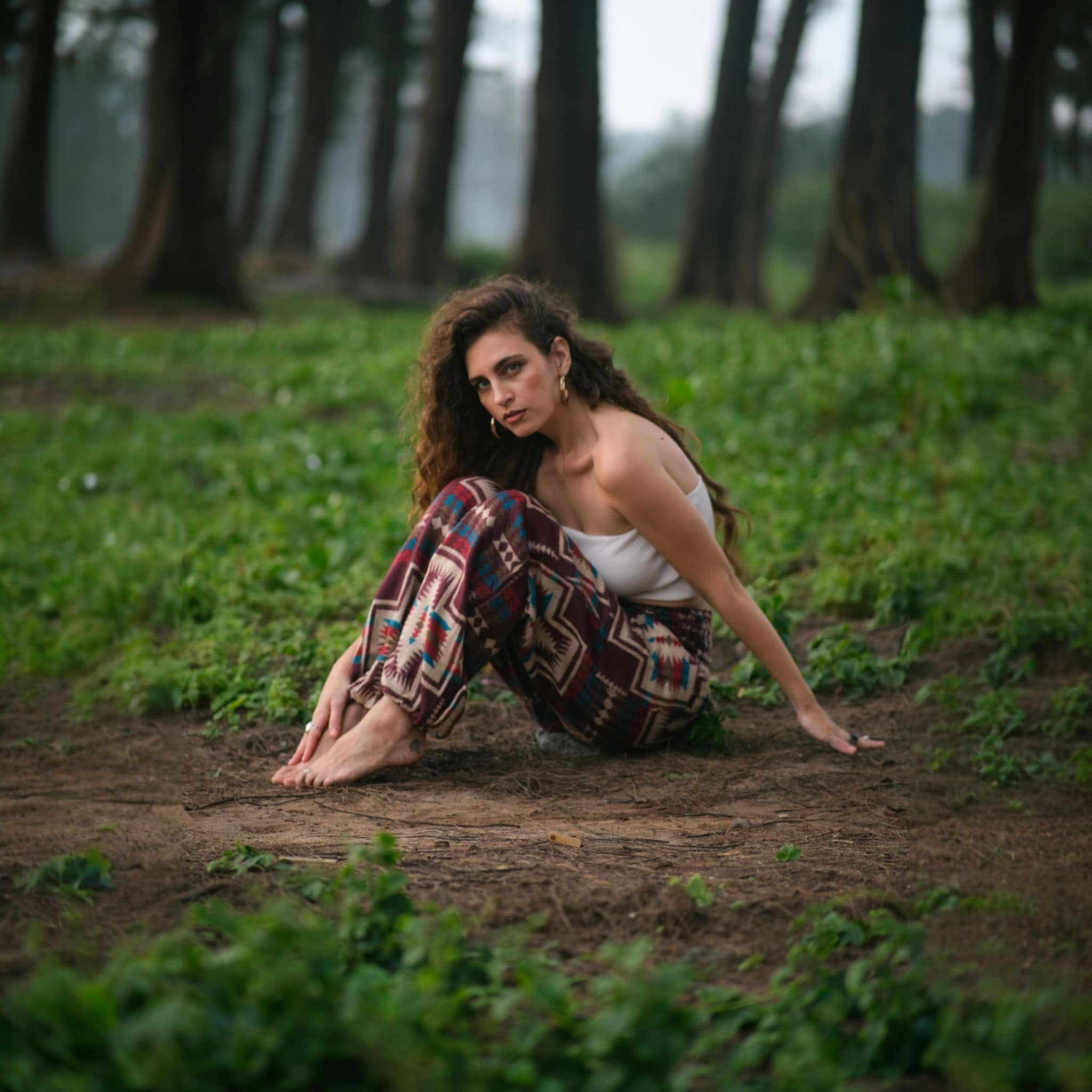 Warm Blanket Trousers - Aztec - Maroon