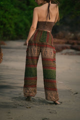 Warm Blanket Trousers - Love Hearts - Green
