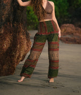 Warm Blanket Trousers - Love Hearts - Green