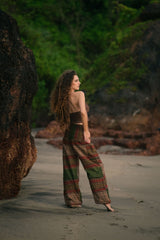 Warm Blanket Trousers - Love Hearts - Green