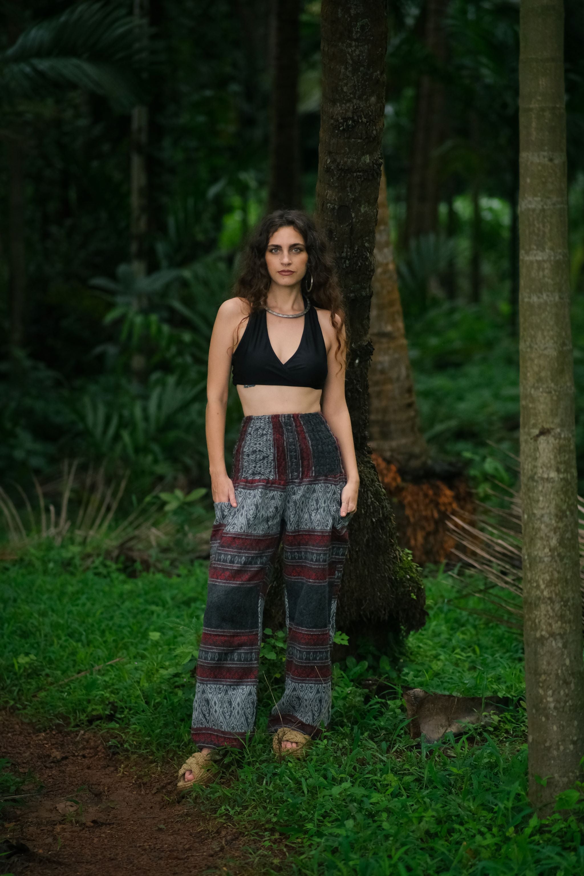 Warm Blanket Trousers - Love Hearts - Grey