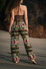 Warm Blanket Trousers - Aztec - Green