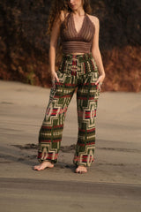 Warm Blanket Trousers - Aztec - Green