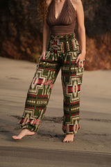 Warm Blanket Trousers - Aztec - Green