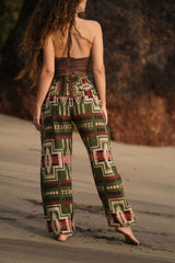 Warm Blanket Trousers - Aztec - Green