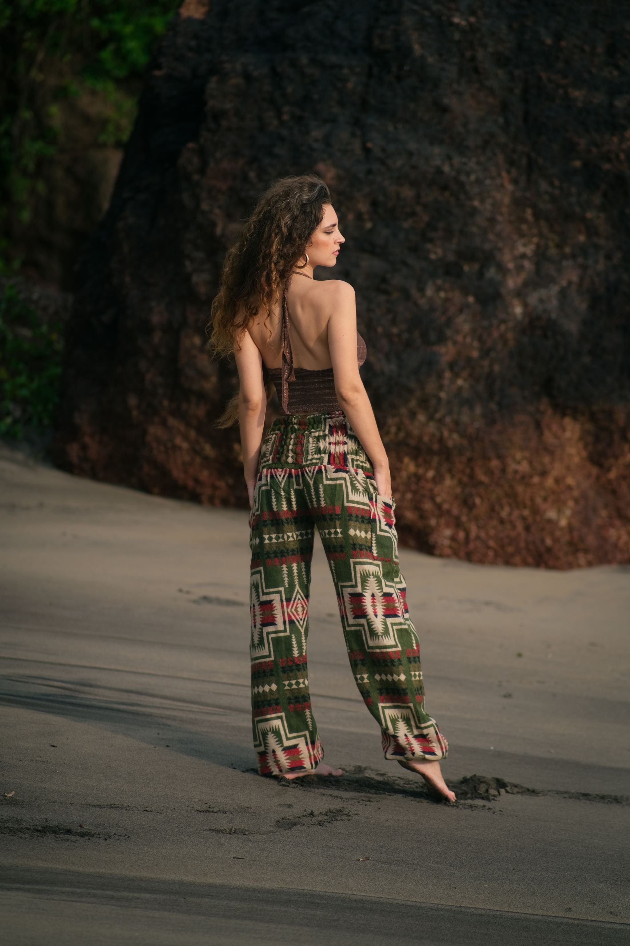 Warm Blanket Trousers - Aztec - Green