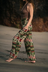 Warm Blanket Trousers - Aztec - Green