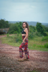 Warm Blanket Trousers - Love Hearts - Red/Beige