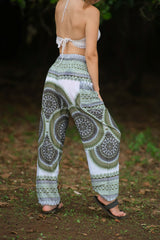 High Cut Harem Pants - White Mandala - Various Colours