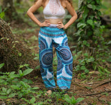 High Cut Harem Pants - White Mandala - Various Colours