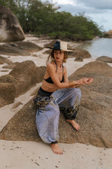 Harem Pants - Paisley Mandala - White