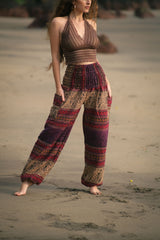 Warm Blanket Trousers - Love Hearts - Purple