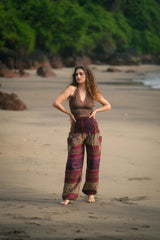 Warm Blanket Trousers - Love Hearts - Purple