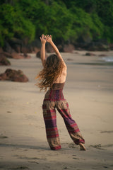 Warm Blanket Trousers - Love Hearts - Purple