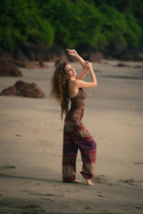 Warm Blanket Trousers - Love Hearts - Purple