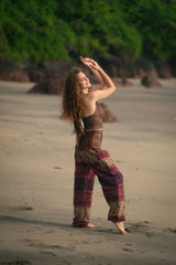 Warm Blanket Trousers - Love Hearts - Purple