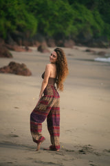 Warm Blanket Trousers - Love Hearts - Purple